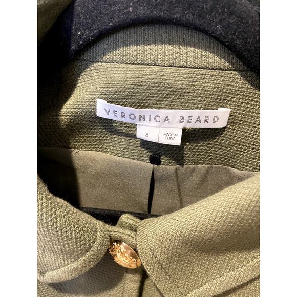 Veronica Beard Lambert Dickey Coat in Army Green size 8 - Picture 4 of 7